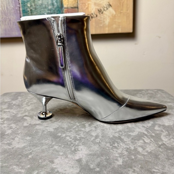 Brand New Kate Spade Silver Garnish Zip Up Ankle Boots Size 9 - Picture 14 of 16